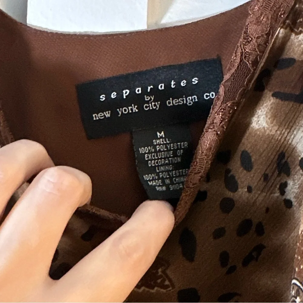 Elegant Brown Leopard Print Camisole - Picture 2 of 9